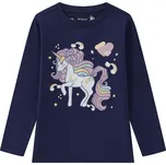 Dívčí tričko - Wolf S2441A, tmavě modrá Barva: Modrá, Velikost: 98