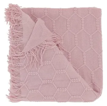deka Hřejivý pléd s třásněmi Fee starorůžový