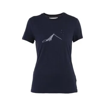 Dámské tričko Icebreaker Merino 150 Tech Lite SS Tee Southern Constellation Women Midnight Navy modrá L
