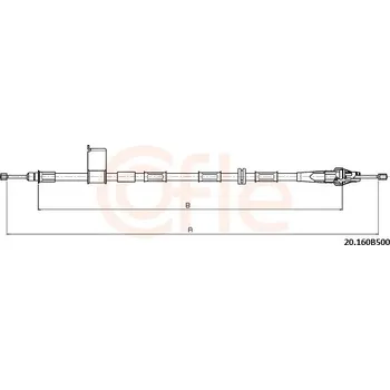 Lanko parkovací brzdy Tazne lanko, parkovaci brzda, , 52128118AC, 52128118AF, 52128118AH, COFLE, 20.160B500