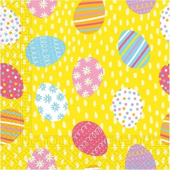 Papírový kapesník PROCOS Papírové ubrousky 33x33cm 3vrstvé velikonoční vejce 20ks