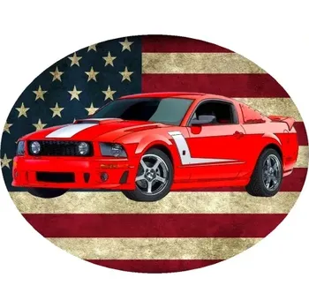 Nášivka Nažehlovačka Ford Mustang (digitální nažehlovačka s osobním autem)