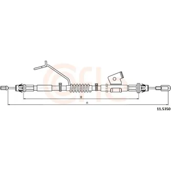 Lanko parkovací brzdy Tazne lanko, parkovaci brzda, , 1830522, BK212A809CF, COFLE, 11.5350