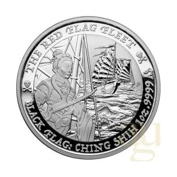1 unce stříbrná mince Tuvalu - Black Flag - The Red Flag Fleet 2021