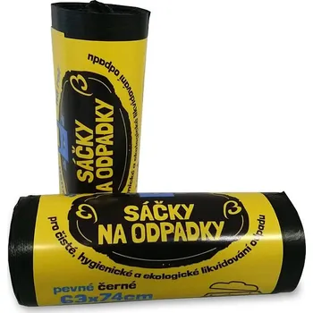 Pytle na odpadky CleverPack Sáčky do koše 60L - 63 x 75 cm - ČERNÉ, role 50 ks Černá 60 l 50 ks