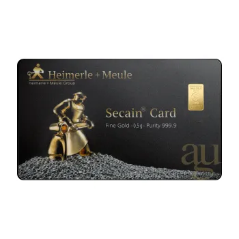 0,5 gramů zlatý slitek Heimerle + Meule