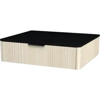 Koupelnový nábytek Koupelnová skříňka pod umyvadlo Devo Lotos krémově bílá/černá 60 x 16 x 53 cm LF-SUW1S60x16-F98