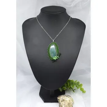 Náhrdelník Mijabijoux Náhrdelník s plátkem achátu MB00374