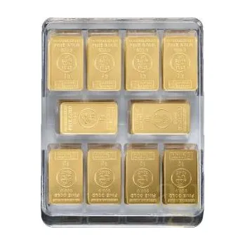 250 x 1 gramů zlatý slitek Heimerle + Meule UnityBox