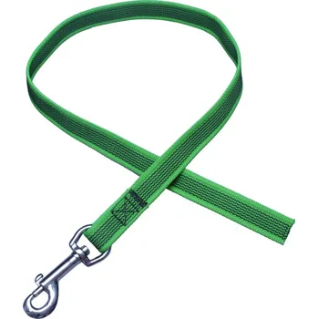 Vodítko pro psa PROFIZOO Vodítko couračka pogumované stříbrná karabina (20 mm x 80 cm) zelená