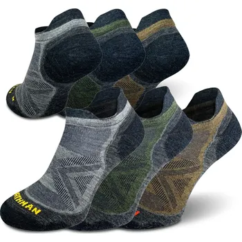 Pánské ponožky Northman Běžecké antibakteriální ponožky Run Merino PRO Low 3-pack Velikost: 45-47 Mix barev2 Profesionální Běžecké Merino Ponožky