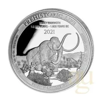 1 unce stříbrná mince Prehistoric Life - Wollmammut 2021