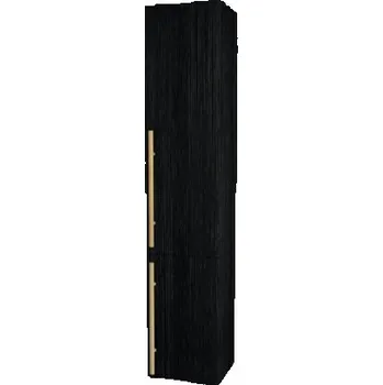 Koupelnový nábytek Koupelnová skříňka vysoká Devo Sonet pravá grafit/dub 35 x 164 x 32 cm SF-S2DPR35-F113D01