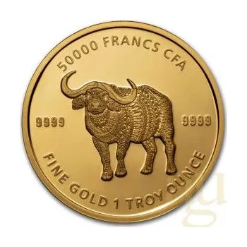 1 unce zlatá mince Čadská republika Mandala Buffalo 2020