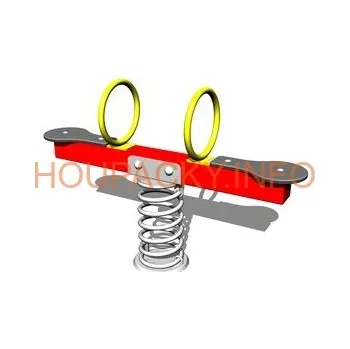 Dětská houpačka Vahadlová dvojhoupačka na pružině VH102KR - červená