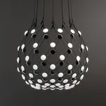 Luceplan Mesh závěsné světlo Ø 80cm 5m závěs - Ø základny 30 cm černé LED celkem 53 W - Doprava zdarma