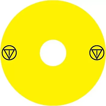 tlačítko NOARK 107871 Ex9P1 H S9EMS Štítek nouzového zastavení žlutý, průměr 90 mm, symbol NZ (NOARK 107871 Ex9P1 H S9EMS)