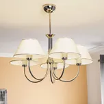 Jupiter Lustr London chrom/krém, pětilampový chrom, krémově bílá 5 x 60 W - Doprava zdarma