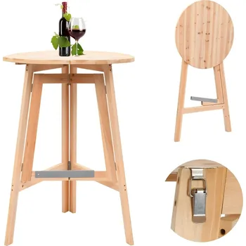 Zahradní stůl vidaXL Marketos Skládací barový stůl 78 cm jedlové dřevo