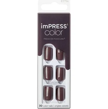 Kiss My Face imPRESS Color Try Gray Nails ( 30 ks ) - Samolepící nehty