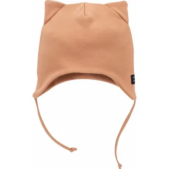 Kojenecká čepice PINOKIO Olivier Čepička se zavazováním Beige Velikost (od výrobce): 62