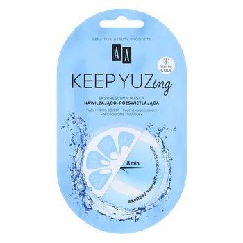 Pleťová maska AA Keep Yuzing expresní hydratační a rozjasňující pleťová maska, 7 ml