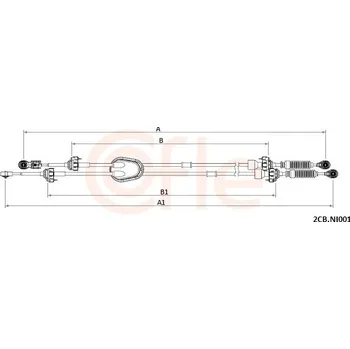 Tažné lanko, ruční převodovka, , COFLE, 2CB.NI001