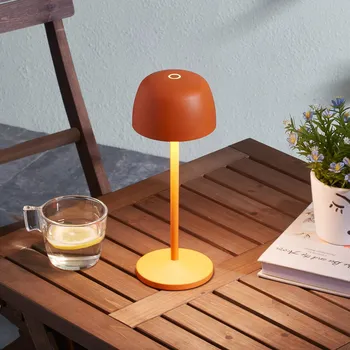 Venkovní osvětlení Lindby LED dobíjecí stolní lampa Areitty, oranžová, sada 2 kusů, hliník - Délka kabelu 100 cm 1 x 2,2 W LED - Doprava zdarma