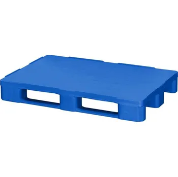 paleta Hygienická plastová paleta 1200 x 800 mm, plná, 3 uzavřené ližiny, barva modrá