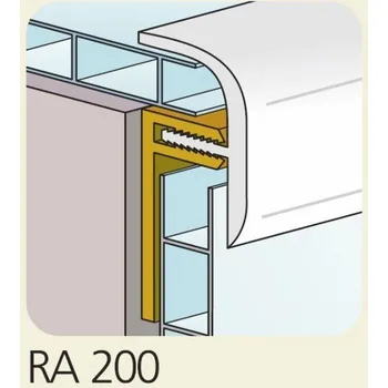 Obklad Dokončovací profil OTTOPAN - Venkovní kulatý A200 - Bílá (DECA200PC) HOPA