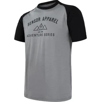 cyklistický dres Triko krátké pánské SENSOR MERINO ACTIVE PT ADVENTURE šedé XXL