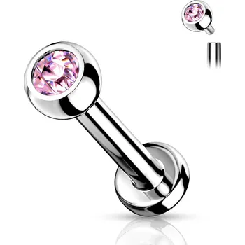 Piercing Šperky4U Piercing do brady TITAN, vnitřní závit, 1,2 x 8 mm - TIT1010P-12083