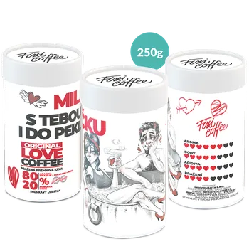 Káva Fixi Coffee Miláčku – s Tebou i do pekla, výběrová pražená káva jemně mletá / papírová tuba / 250 g
