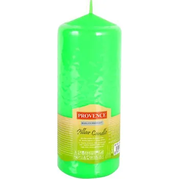 Svíčka Neparfemovaná svíčka PROVENCE 16cm světle zelená