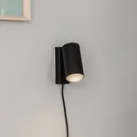 Euluna Nástěnné bodové svítidlo Mono I s vidlicí černé - Bodovka - délka 10,5 cm, Ø 5,5 cm černý 1 x 10 W LED - Doprava zdarma