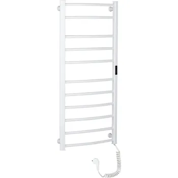 Radiátor CERANO - Elektrický sušák ručníků Luca, s displejem - 187 W - bílá lesklá - 1160x550 mm