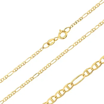 Řetízek Argento 1A028 Zlatý řetízek - vzor Figaruchi, šířka 1,6 mm | Délka: 50cm