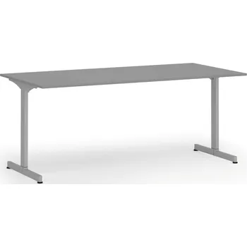 Psací stůl B2B Partner Kancelářský stůl PRIMO BETA, 180x90 cm, šedá podnož, grafit