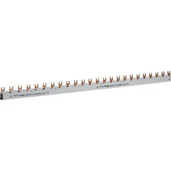 Hager KDN381B Hřebenová přípojnice 3P+k, 16mm&sup2/1m pro 1pól. jističe s pom. kontaktem