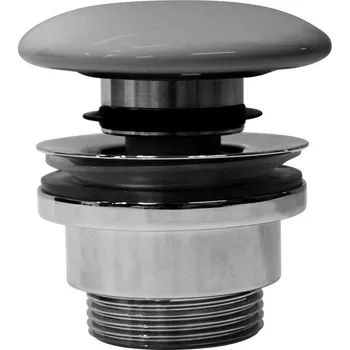 Sifon GSI umyvadlová výpust 5/4“, click-clack, keramická zátka, 5-65mm, cenere mat