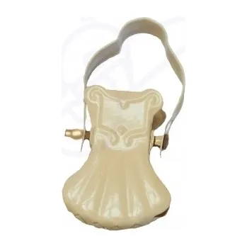 Žabka k záclonovým tyčím béžová kovová - Posledních 13 ks - Ukončena výroba (Žabička na kroužky béžová,Žabka velká kov.BÉŽ 94.02)