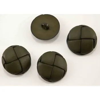 Knoflík Knoflík se spodním přišitím - khaki - průměr 2,8 cm