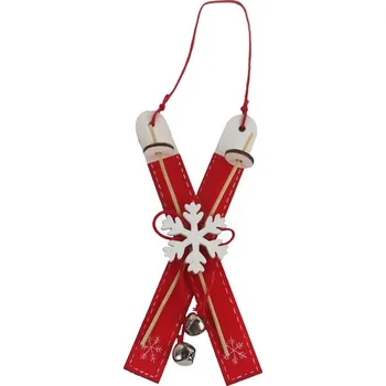 Vánoční dekorace Lyže k zavěšení D6371-08