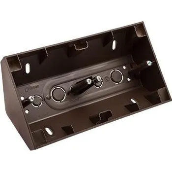 Elektroinstalační krabice Simon DPNR2/46 Rohová instalační krabice 2 - násobná hnědá matná, metalizovaná