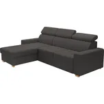 Eka Rohová sedačka MONSUM, 245 cm Roh pohovky: Levý roh, Barva látky: MONOLITH 92 (Tmavá šedá)