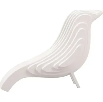Váza Soška Silueta ptáka malá dřevo 21.5cm bílý Present Time (Barva-bílá)