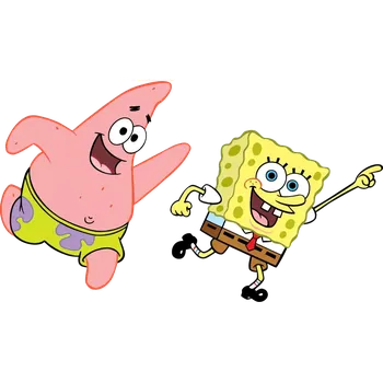 Nášivka NAŽEHLOVAČKA - spongebob a Patrick
