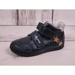 D.D.step Celoroční kožené boty obuv D. D. step A040-42820 kotníkové tmavomodré se zlatými hvězdičkami velikost: 29
