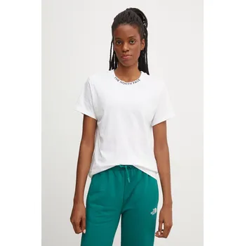 Bavlněné tričko The North Face Zumu S/S Tee NF0A87DJFN41 bílá 00X, vel. L