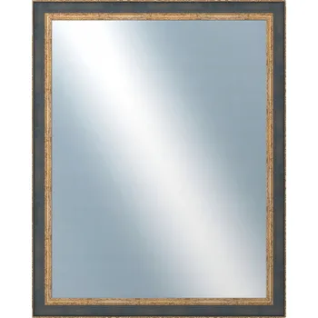 Zrcadlo DANTIK - Zrcadlo v rámu 80x100 | ZVRATNÁ modrozlatá plast